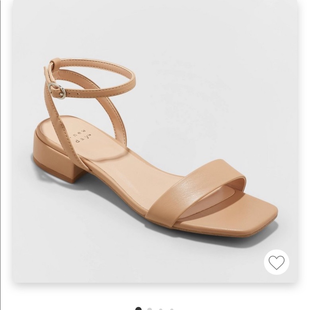 Target A New Day Delores Chunky Heel Sandal NWT NEW 10w Nude Tan Beige